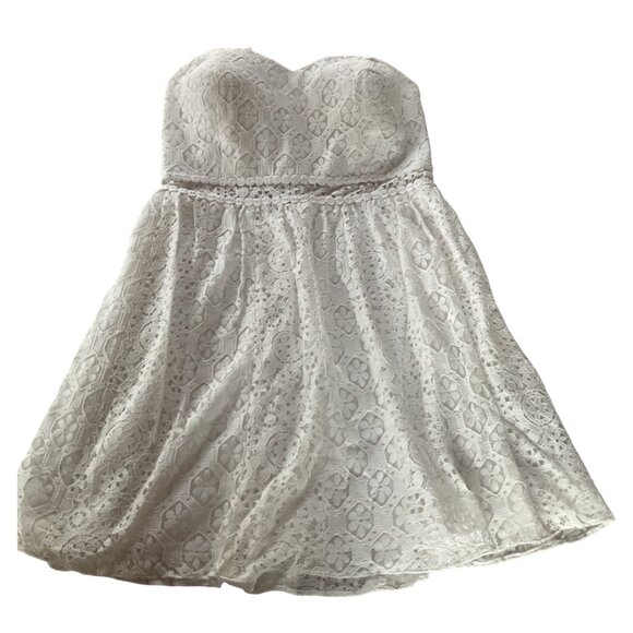 NWT Lilly Pulitzer Brett Dress In Resort White Floral Hexagon Lace Coastal Prepp - Picture 2 of 11